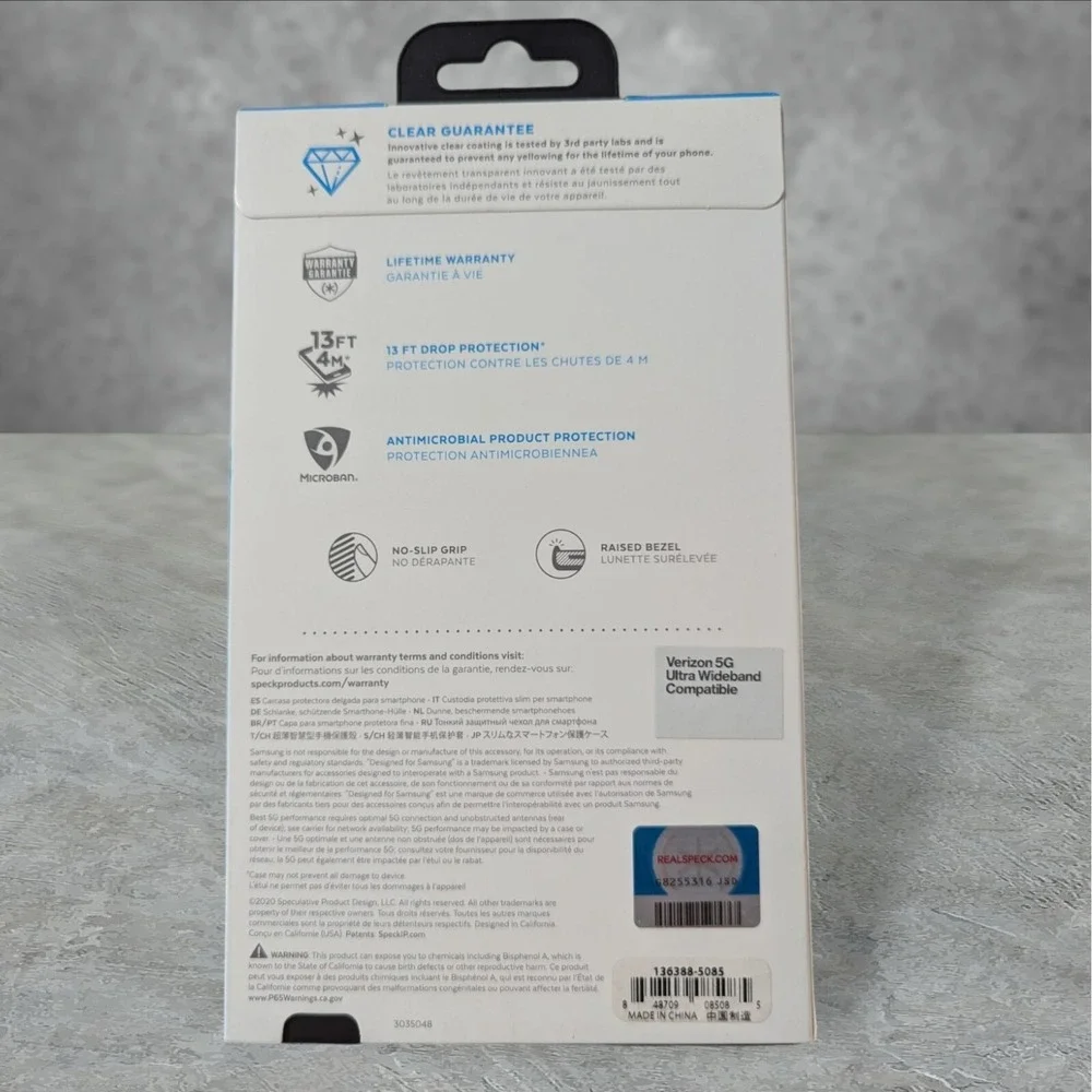 Speck Presidio Perfect Clear‎ Grip Case for Galaxy S20 Ultra 5G - Clear A7